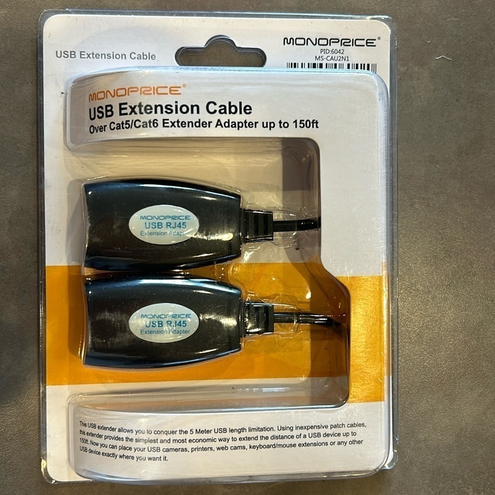 Monoprice USB Extender over CAT5E or CAT6 Connection up to 150ft